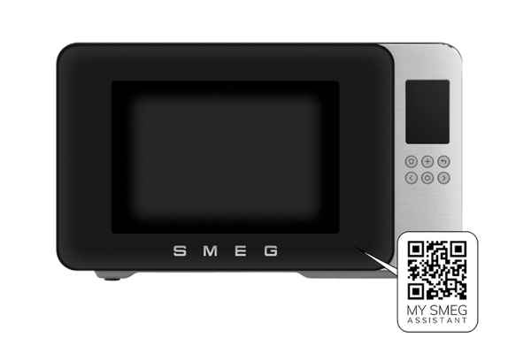 Kuchenka mikrofalowa z funkcją grill Smeg MOC01BLMEU czarny mat